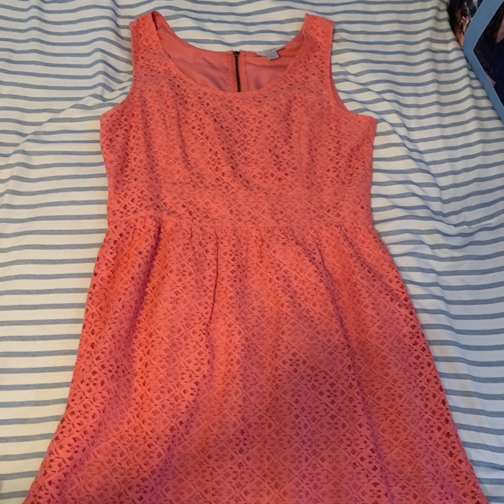Coral lace dress size 10
